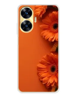 Чехол для Realme C56 с картинкой «Оранжевые герберы» Чехол для Realme C56 с картинкой «Оранжевые герберы»