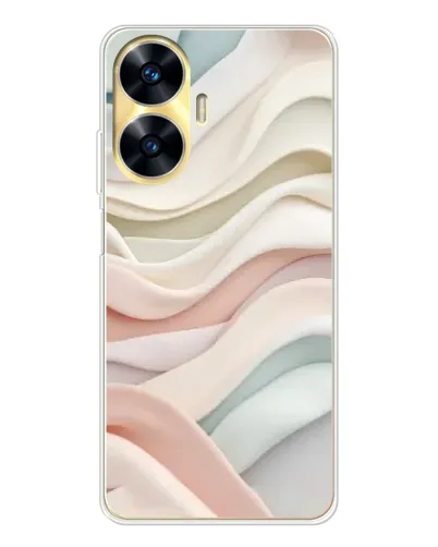 Чехол для Realme C56 с картинкой «Пастельные нежные волны»