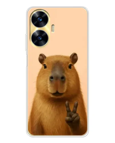 Чехол для Realme C56 с картинкой «Капибара виктория» Чехол для Realme C56 с картинкой «Капибара виктория»