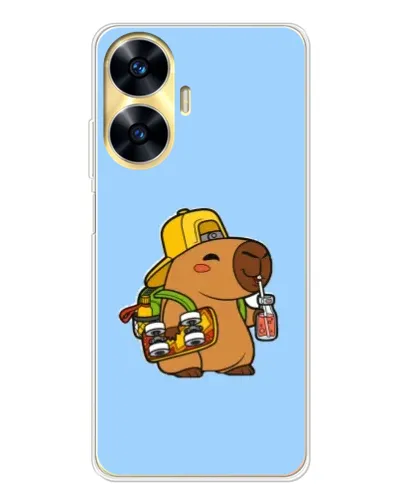 Чехол для Realme C56 с картинкой «Капибара на скейте» Чехол для Realme C56 с картинкой «Капибара на скейте»