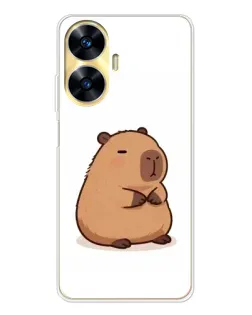 Чехол для Realme C56 с картинкой «Толстенькая капибара»
