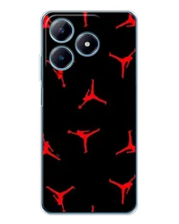 Чохол для Realme C61 з картинкою «Jordan Red Pattern» Чохол для Realme C61 з картинкою «Jordan Red Pattern»