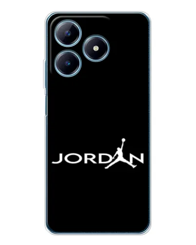 Чехол для Realme C61 с картинкой «Jordan White Logo»