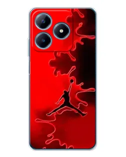 Чохол для Realme C61 з картинкою «Jordan Red Smoke» Чохол для Realme C61 з картинкою «Jordan Red Smoke»