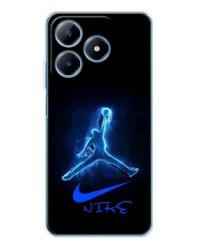 Чехол для Realme C61 с картинкой «Jordan Neon Blue»