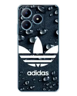 Чехол для Realme C61 с картинкой «Adidas Trefoil Blue»