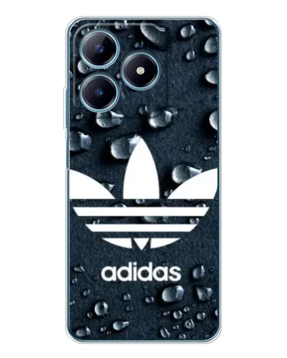 Чехол для Realme C61 с картинкой «Adidas Trefoil Blue»