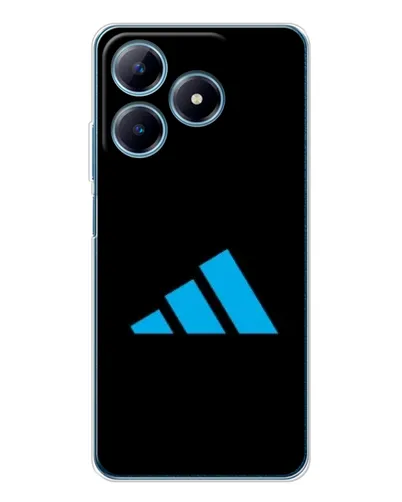 Чехол для Realme C61 с картинкой «Adidas Cyan Logo»