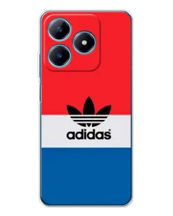 Чехол для Realme C61 с картинкой «Ретро блоки Adidas»