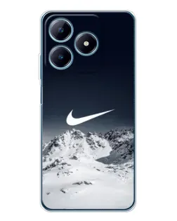 Чохол для Realme C61 з картинкою «Nike — зимові гори» Чохол для Realme C61 з картинкою «Nike — зимові гори»
