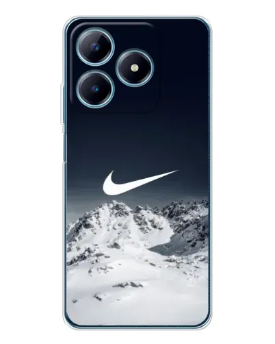 Чохол для Realme C61 з картинкою «Nike — зимові гори» Чохол для Realme C61 з картинкою «Nike — зимові гори»