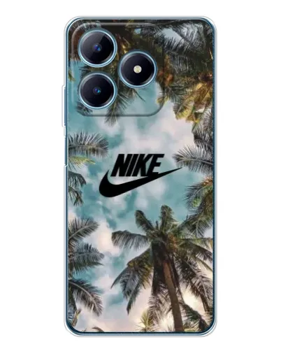Чехол для Realme C61 с картинкой «Тропический принт Nike» Чехол для Realme C61 с картинкой «Тропический принт Nike»