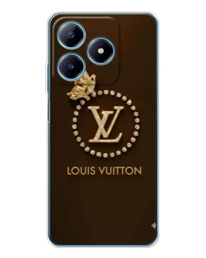 Чехол для Realme C61 с картинкой «LV — золотая печать»