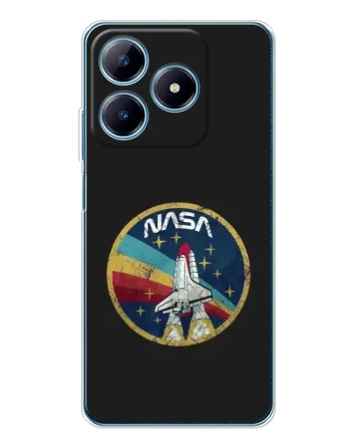 Чехол для Realme C61 с картинкой «NASA — эмблема миссии»