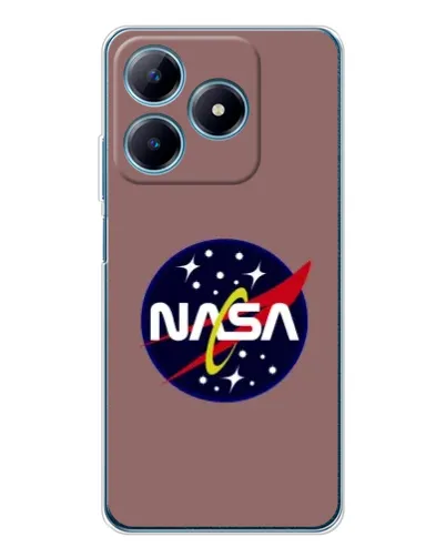Чехол для Realme C61 с картинкой «NASA — ретро космос»
