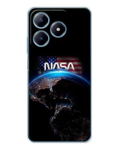 Чехол для Realme C61 с картинкой «Земля из космоса NASA»