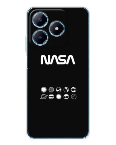 Чехол для Realme C61 с картинкой «NASA — технический принт»