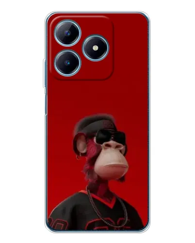 Чехол для Realme C61 с картинкой «Bored Ape в красном» Чехол для Realme C61 с картинкой «Bored Ape в красном»