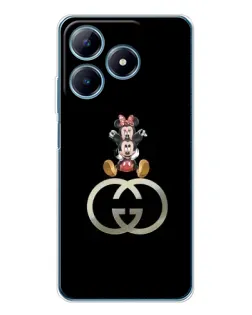 Чохол для Realme C61 з картинкою «Мінні Маус на лого»