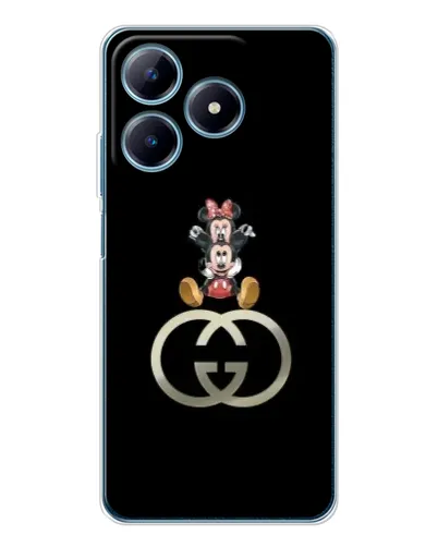 Чехол для Realme C61 с картинкой «Минни Маус на лого»