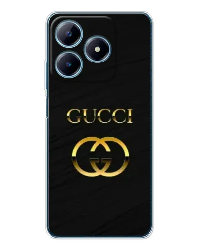 Чехол для Realme C61 с картинкой «Золотой логотип Gucci»