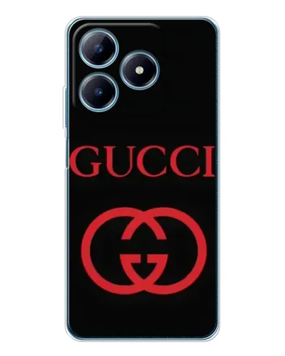 Чехол для Realme C61 с картинкой «Gucci — красный логотип»