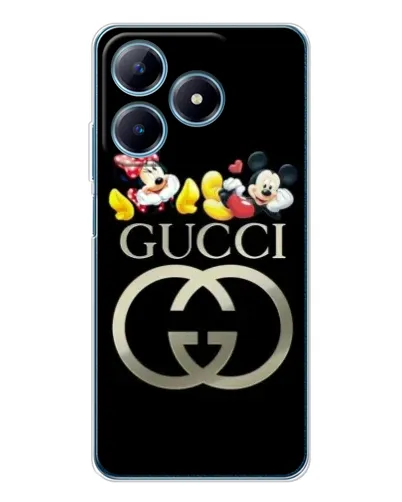 Чехол для Realme C61 с картинкой «Gucci — герои Disney»