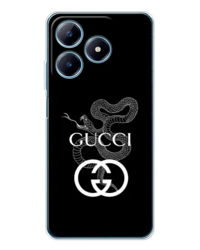 Чехол для Realme C61 с картинкой «Gucci — серебряная змея»