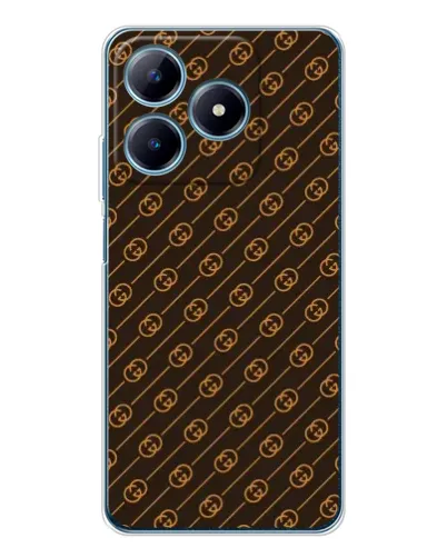 Чехол для Realme C61 с картинкой «Gucci — золотые диагонали»