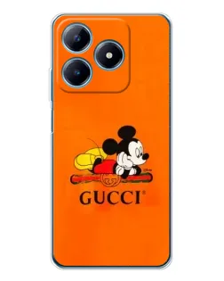 Чохол для Realme C61 з картинкою «Міккі Маус Gucci — помаранч»