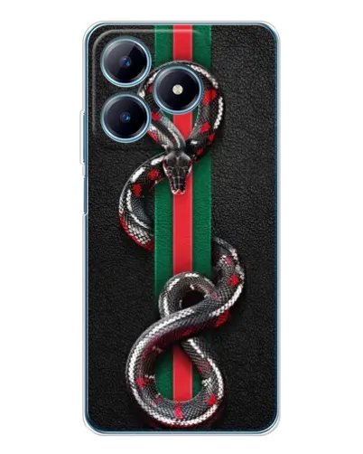 Чехол для Realme C61 с картинкой «Gucci — змея на полосе» Чехол для Realme C61 с картинкой «Gucci — змея на полосе»