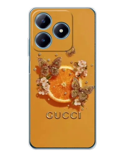 Чехол для Realme C61 с картинкой «Gucci — золотые бабочки» Чехол для Realme C61 с картинкой «Gucci — золотые бабочки»