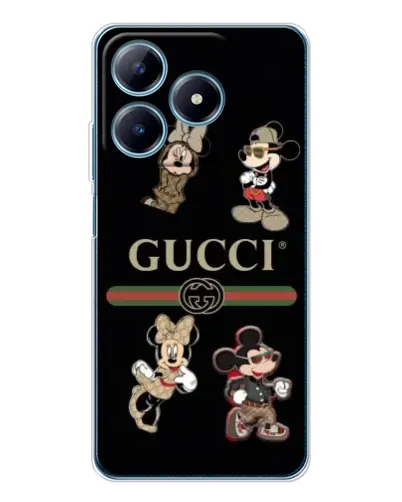 Чехол для Realme C61 с картинкой «Gucci — герои Disney и монограмма» Чехол для Realme C61 с картинкой «Gucci — герои Disney и монограмма»