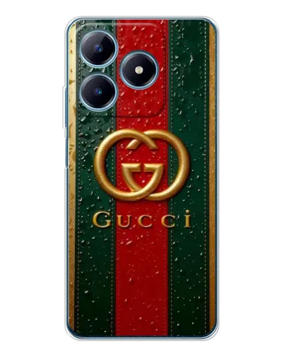 Чехол для Realme C61 с картинкой «Gucci — фирменная полоса и золото» Чехол для Realme C61 с картинкой «Gucci — фирменная полоса и золото»