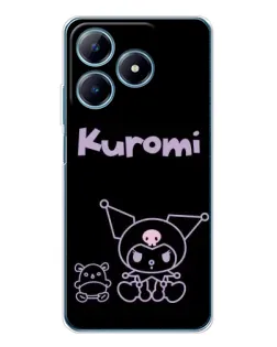Чохол для Realme C61 з картинкою «Kuromi — чорний мінімалізм» Чохол для Realme C61 з картинкою «Kuromi — чорний мінімалізм»