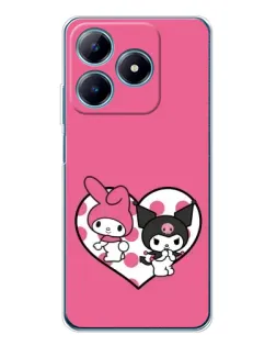 Чехол для Realme C61 с картинкой «Kuromi и My Melody» Чехол для Realme C61 с картинкой «Kuromi и My Melody»