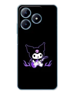 Чехол для Realme C61 с картинкой «Электрическая Kuromi» Чехол для Realme C61 с картинкой «Электрическая Kuromi»