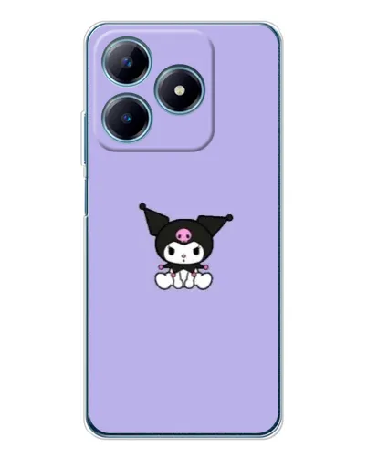 Чехол для Realme C61 с картинкой «Kuromi — фиолетовый минимализм»