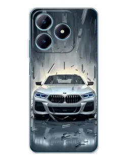 Чехол для Realme C61 с картинкой «BMW в свете фар» Чехол для Realme C61 с картинкой «BMW в свете фар»