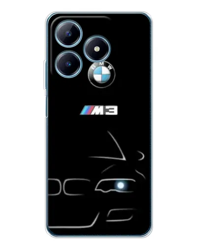 Чехол для Realme C61 с картинкой «Минималистичный принт BMW M3» Чехол для Realme C61 с картинкой «Минималистичный принт BMW M3»
