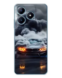 Чехол для Realme C61 с картинкой «BMW в дыму» Чехол для Realme C61 с картинкой «BMW в дыму»