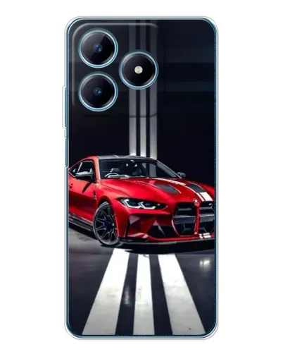 Чехол для Realme C61 с картинкой «Красная BMW на дороге» Чехол для Realme C61 с картинкой «Красная BMW на дороге»