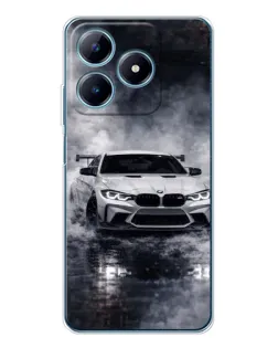 Чехол для Realme C61 с картинкой «BMW сквозь туман» Чехол для Realme C61 с картинкой «BMW сквозь туман»