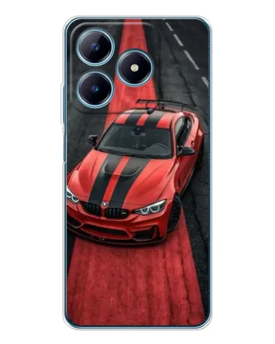 Чехол для Realme C61 с картинкой «BMW на красной дорожке» Чехол для Realme C61 с картинкой «BMW на красной дорожке»