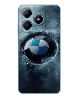 Чехол для Realme C61 с картинкой «Логотип BMW — лед» Чехол для Realme C61 с картинкой «Логотип BMW — лед»