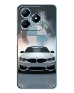 Чехол для Realme C61 с картинкой «BMW в белом дыму» Чехол для Realme C61 с картинкой «BMW в белом дыму»