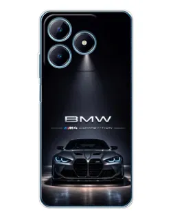 Чехол для Realme C61 с картинкой «BMW сквозь ночной город» Чехол для Realme C61 с картинкой «BMW сквозь ночной город»