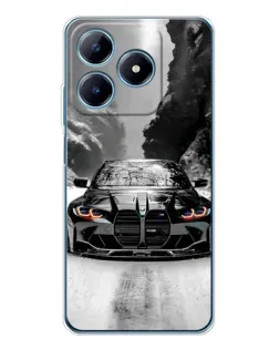 Чехол для Realme C61 с картинкой «BMW — акварельный дрифт» Чехол для Realme C61 с картинкой «BMW — акварельный дрифт»