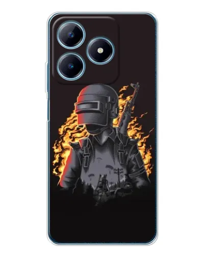 Чохол для Realme C61 з картинкою «PUBG — вогняний силует» Чохол для Realme C61 з картинкою «PUBG — вогняний силует»