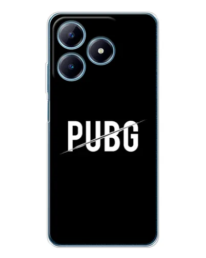 Чохол для Realme C61 з картинкою «PUBG — білий логотип» Чохол для Realme C61 з картинкою «PUBG — білий логотип»